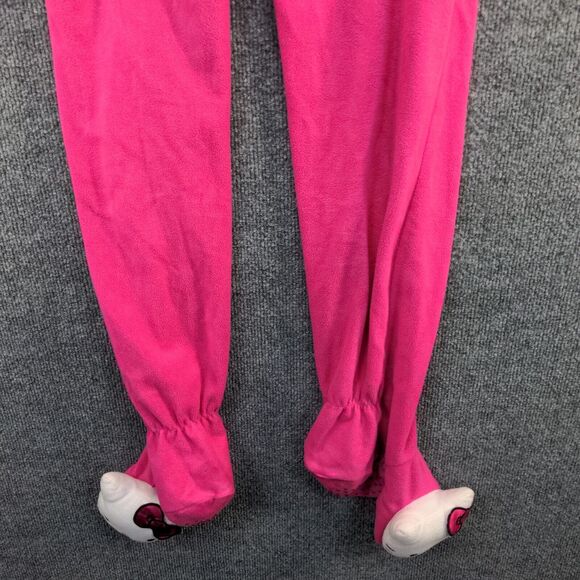 Hello Kitty Sanrio Women's Footed Pajama Pants Pink Medium Sleepwear RARE 2011 - Picture 8 of 12